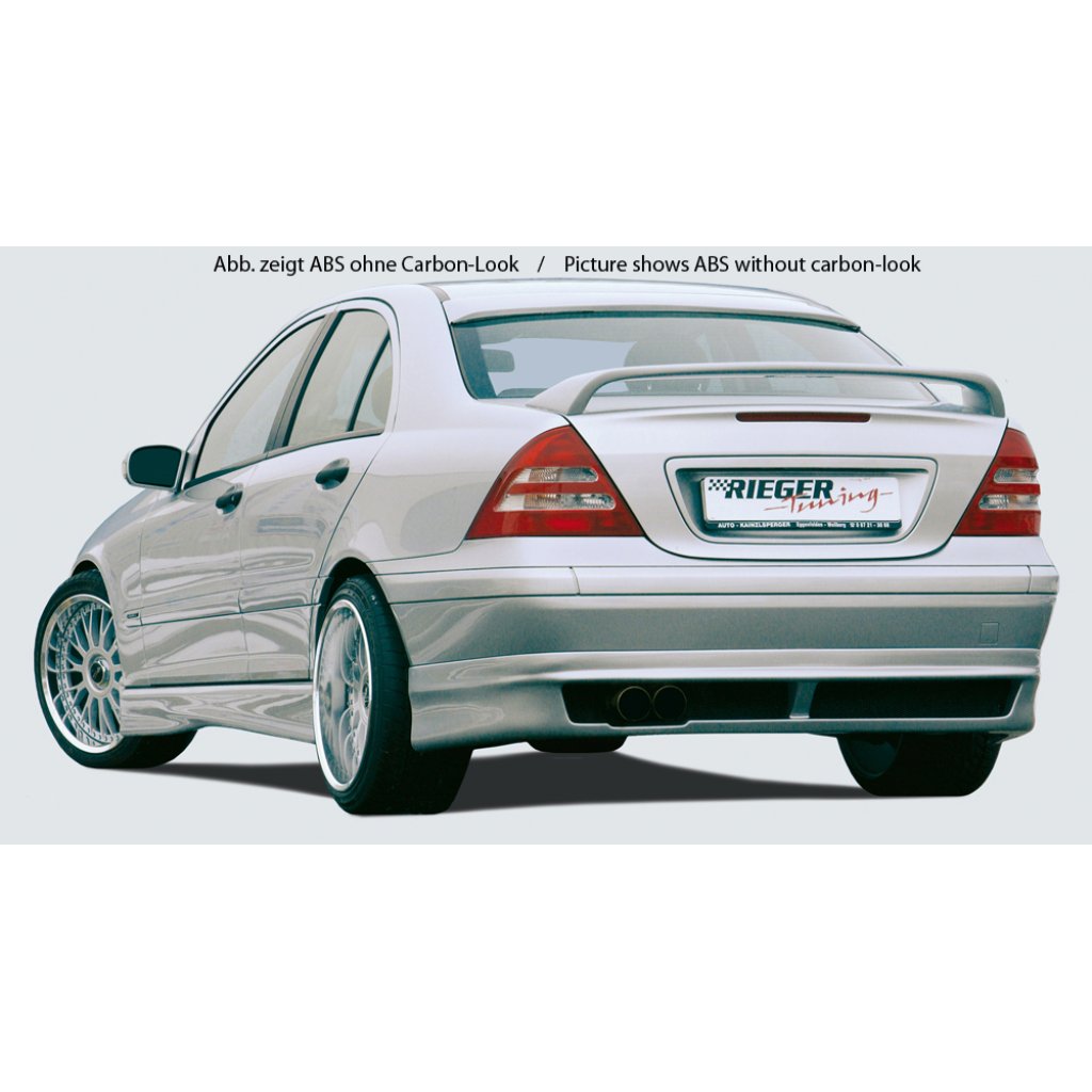 Rieger patka na zadní okno pro Mercedes třída C W203 sedan, 05/00-, plast ABS s povrchovou úpravou Carbon-Look, s výřezem pro anténu