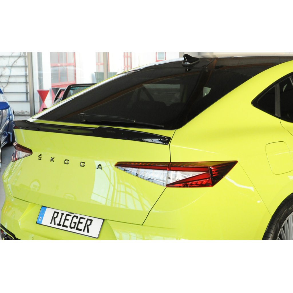 Rieger prodloužení víka kufru pro Škoda Enyaq iV RS coupe (5AC), plast ABS lakovaný do černé lesklé barvy
