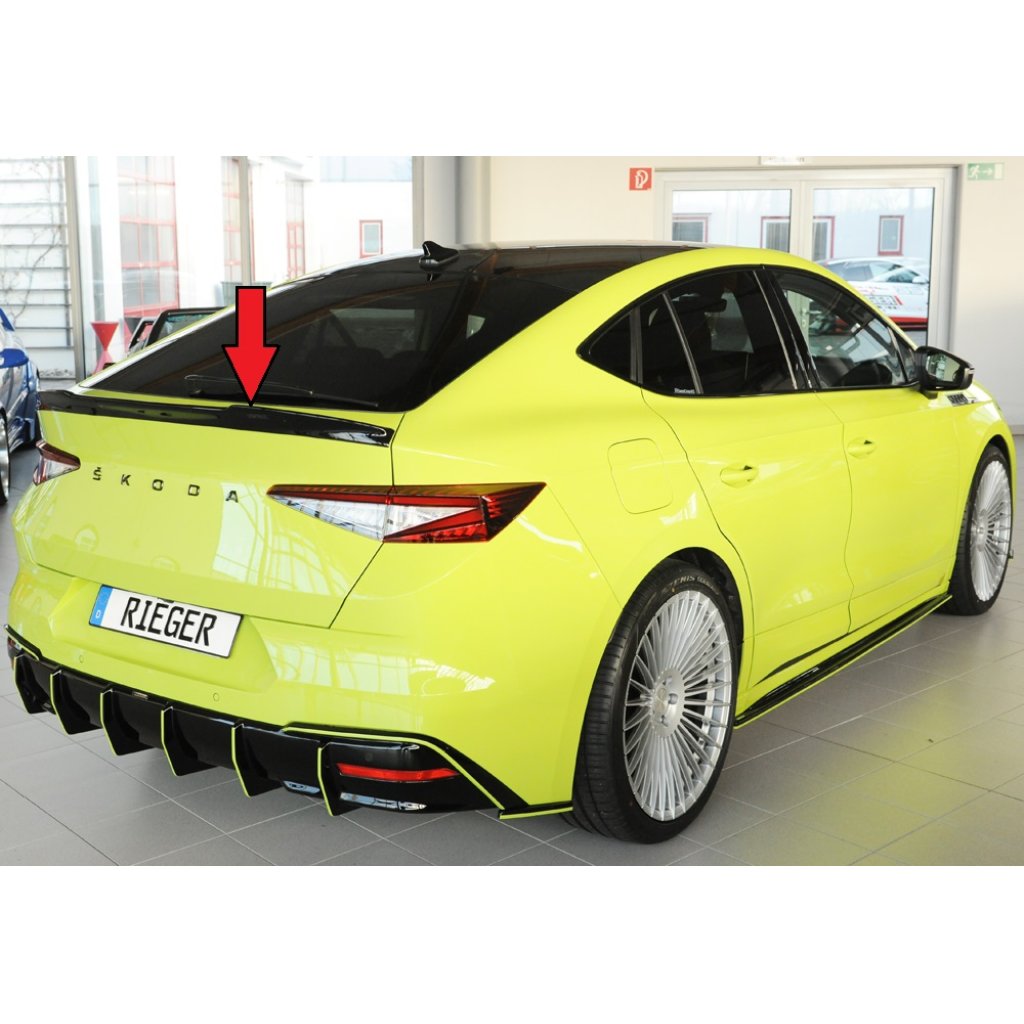 Rieger prodloužení víka kufru pro Škoda Enyaq iV RS coupe (5AC), plast ABS lakovaný do černé lesklé barvy
