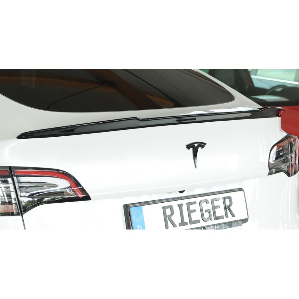 Rieger prodloužení víka kufru pro Tesla Model Y 003, plast ABS lakovaný do černé lesklé barvy