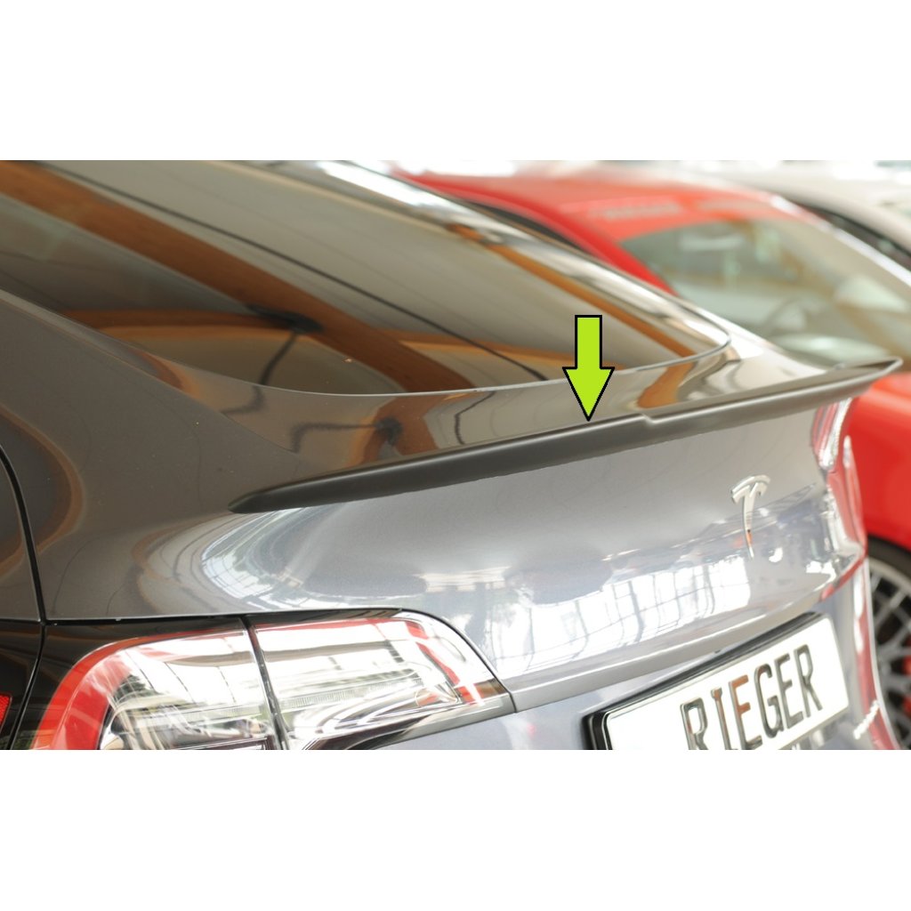 Rieger prodloužení víka kufru pro Tesla Model Y 003, plast ABS v matné černé
