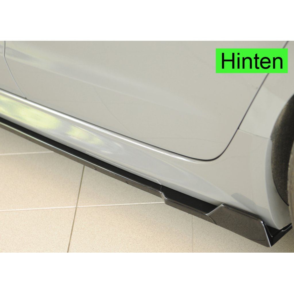 Rieger Seitenschwelleransatz (2-tlg.) mont. strana levá pro Audi A6 4G, C7 sedan, 11/10-08/14, plast ABS lakovaný do černé lesklé barvy