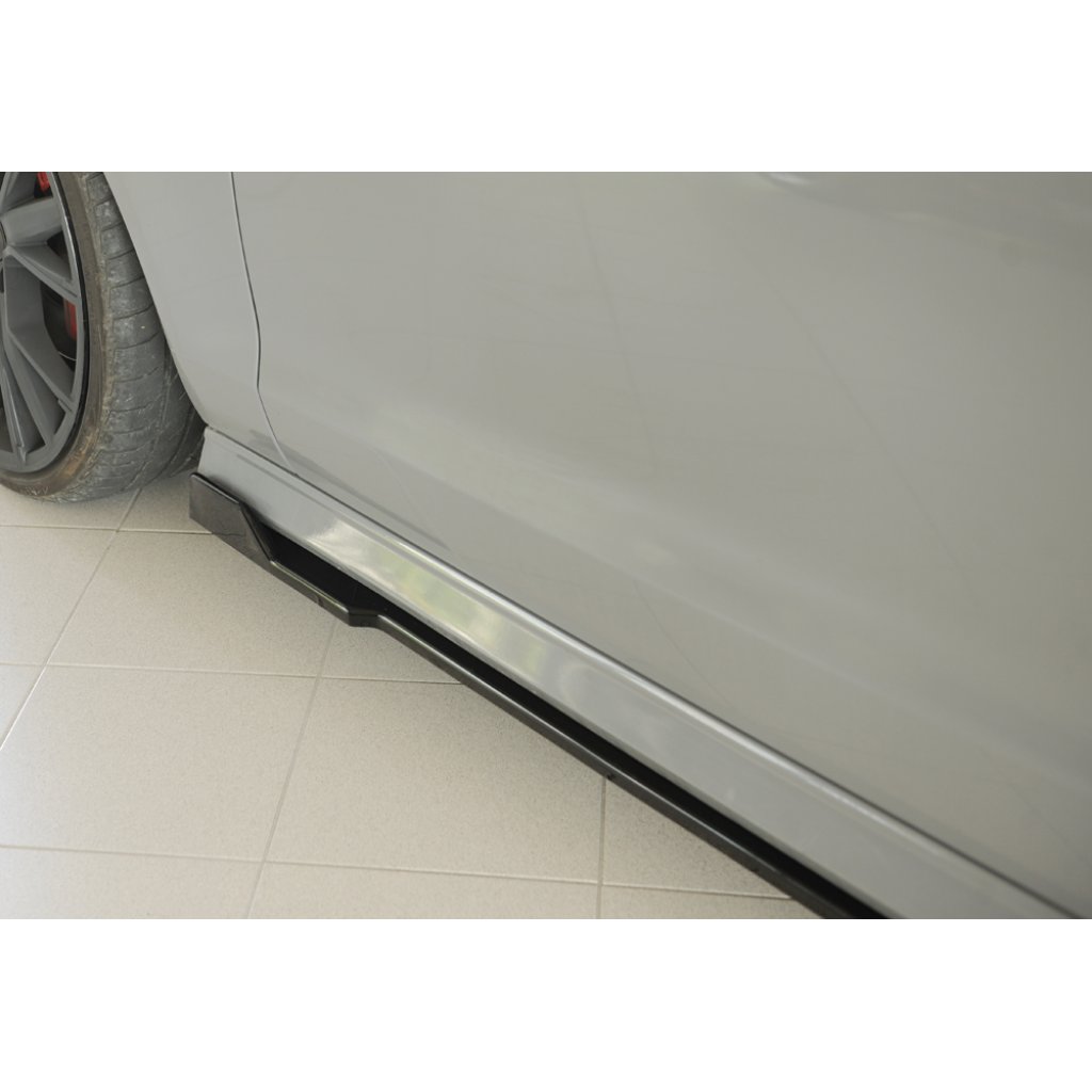 Rieger Seitenschwelleransatz (2-tlg.) mont. strana levá pro Audi A6 4G, C7 sedan, 11/10-08/14, plast ABS lakovaný do černé lesklé barvy