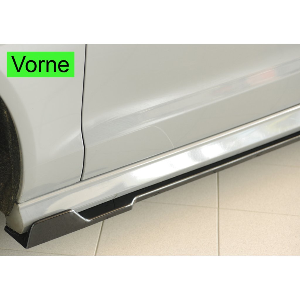 Rieger Seitenschwelleransatz (2-tlg.) mont. strana levá pro Audi A6 S6 4G, C7 sedan, 09/14-, plast ABS lakovaný do černé lesklé barvy