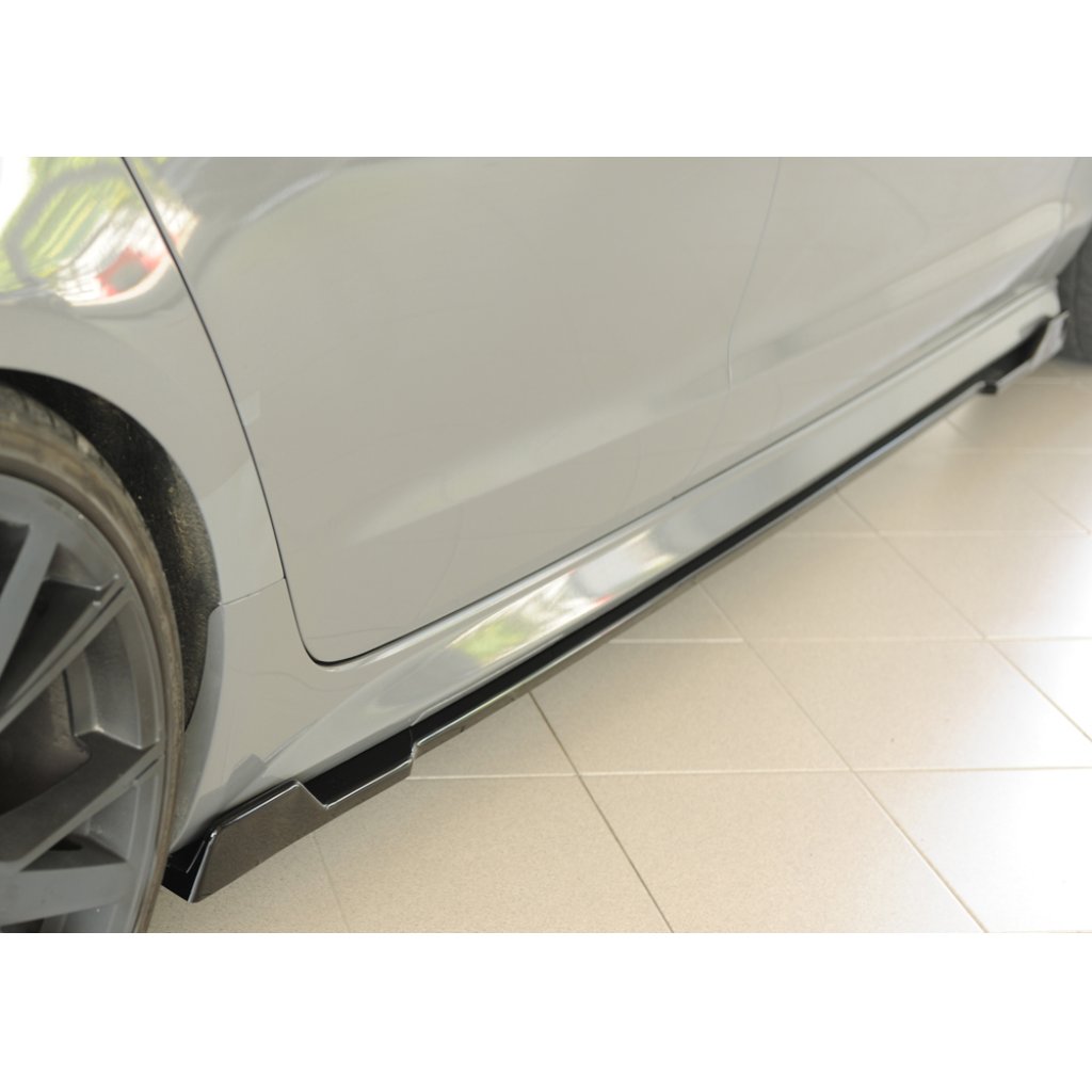 Rieger Seitenschwelleransatz (2-tlg.) mont. strana pravá pro Audi A6 4G, C7 sedan, 11/10-08/14, plast ABS lakovaný do černé lesklé barvy
