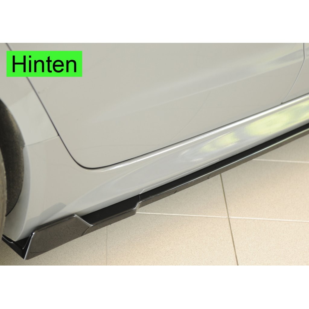 Rieger Seitenschwelleransatz (2-tlg.) mont. strana pravá pro Audi A6 S6 4G, C7 sedan, 09/14-, plast ABS lakovaný do černé lesklé barvy