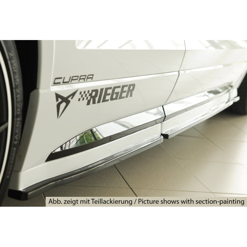 Rieger spoiler pod boční práh (3 dílný) mont. strana levá pro Seat Ateca Cupra 5FP, r.v. 09/18-07/20, plast ABS bez povrchové úpravy