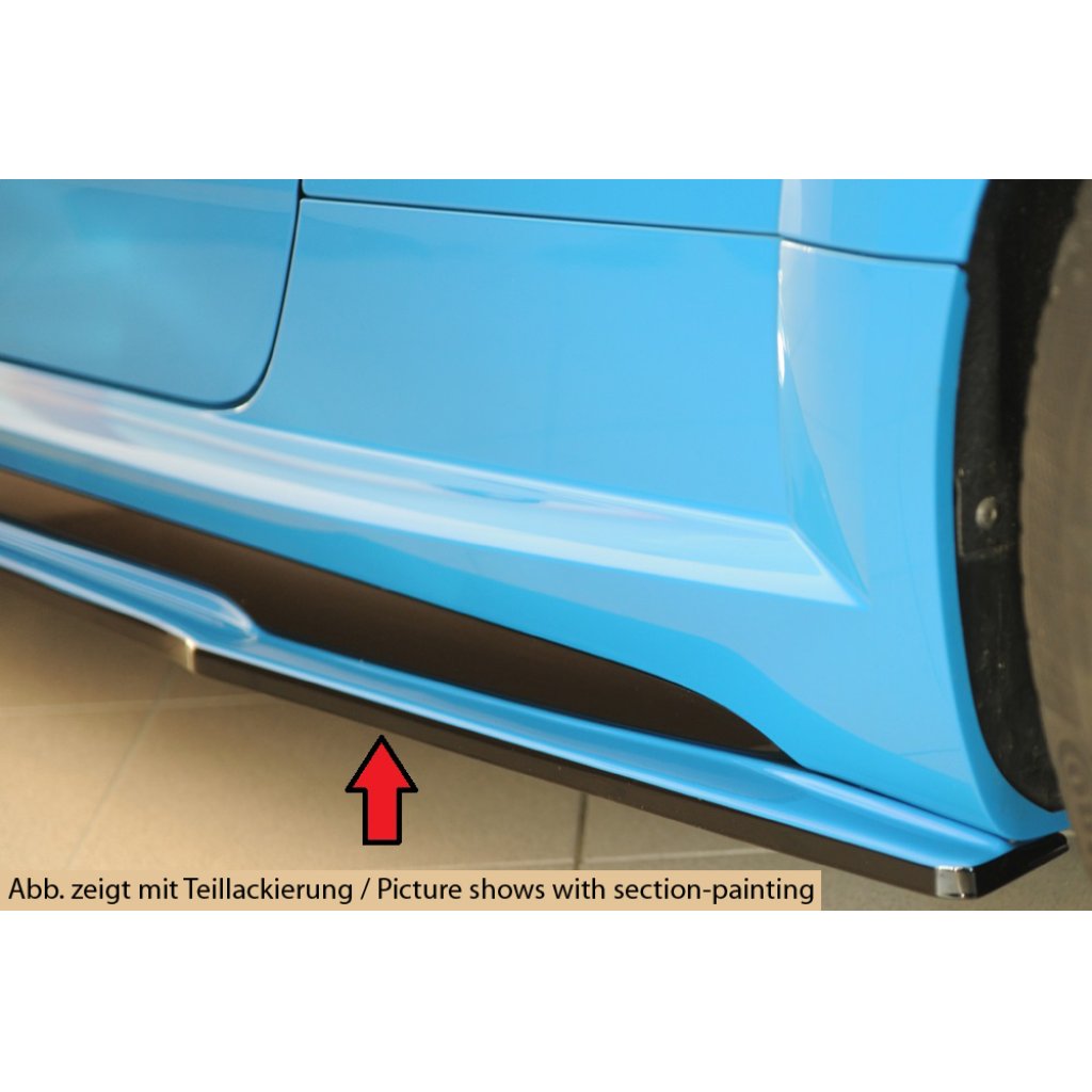 Rieger spoiler pod boční práh (ca. 19mm) mont. strana levá pro Audi TT RS 8J, 8J1-FV, 8S kupé, r.v. 09/18-, plast ABS bez povrchové úpravy