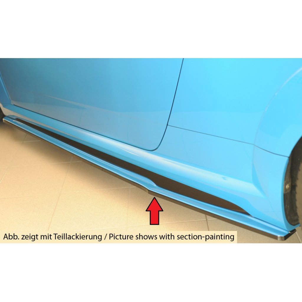 Rieger spoiler pod boční práh (ca. 19mm) mont. strana levá pro Audi TT RS 8J, 8J1-FV, 8S kupé, r.v. 09/18-, plast ABS bez povrchové úpravy
