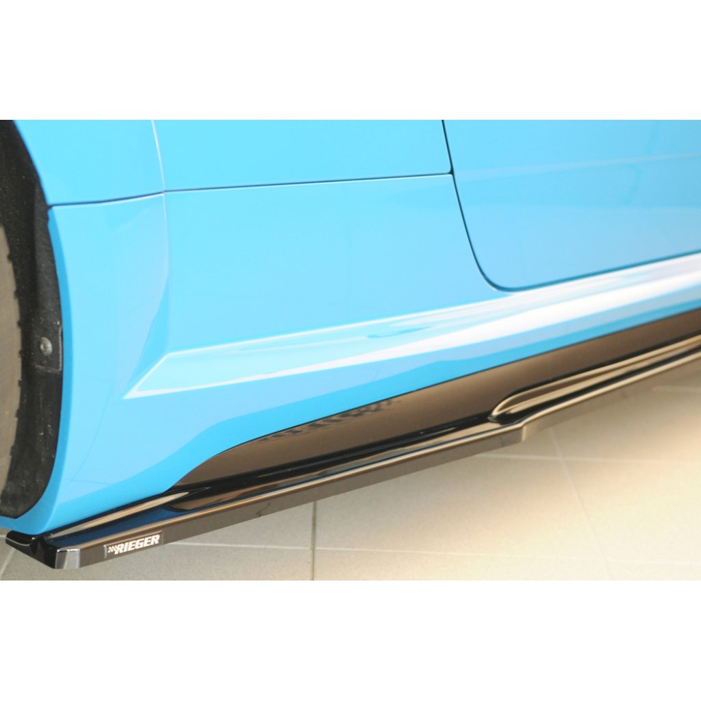 Rieger spoiler pod boční práh (ca. 19mm) mont. strana pravá pro Audi TT 8J-FV, 8S kupé, 09/18-, plast ABS lakovaný do černé lesklé barvy