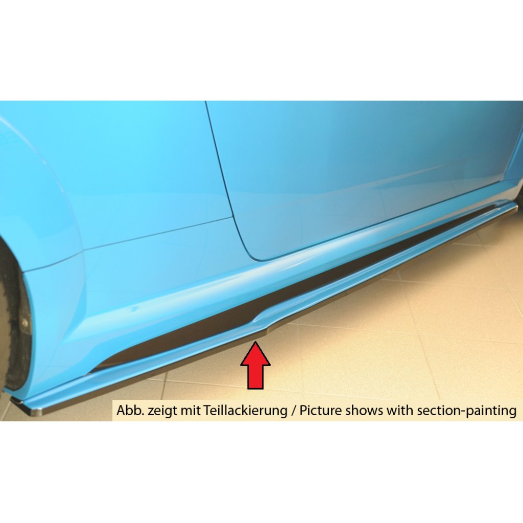Rieger spoiler pod boční práh (ca. 19mm) mont. strana pravá pro Audi TT RS 8J, 8J1-FV, 8S kupé, r.v. 09/18-, plast ABS bez povrchové úpravy