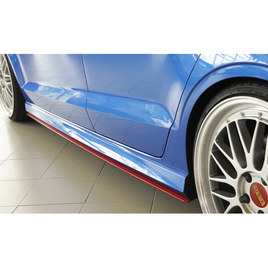 Rieger spoiler pod boční práh mont. strana levá pro Audi A3 S3 8V 3-dvéř. (convertible 8V7) vč. faceliftu, r.v. 05/13-08/16, 09/16-, plast ABS bez povrchové úpravy