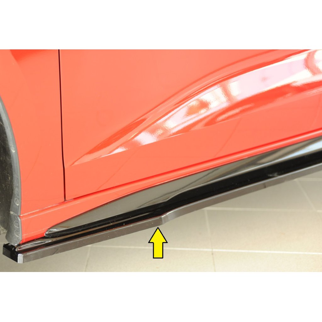 Rieger spoiler pod boční práh mont. strana levá pro Audi A3 S3 GY 5-dvéř. (sedan), 07/20-, plast ABS lakovaný do černé lesklé barvy