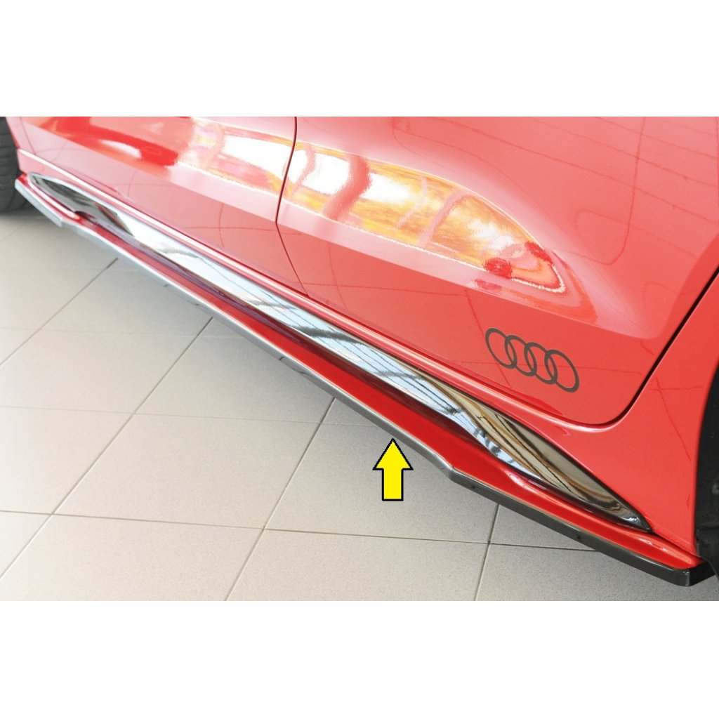 Rieger spoiler pod boční práh mont. strana levá pro Audi A3 S3 GY 5-dvéř. (sedan), r.v. 07/20-, plast ABS bez povrchové úpravy