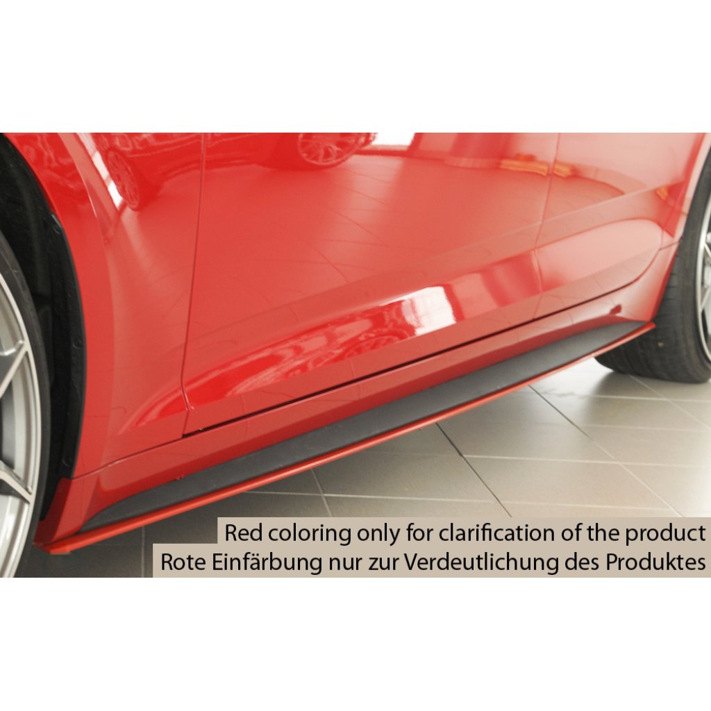 Rieger spoiler pod boční práh mont. strana levá pro Audi A5 S5 B9, F5 Sportback před faceliftem, r.v. 11/16-12/19, plast ABS bez povrchové úpravy
