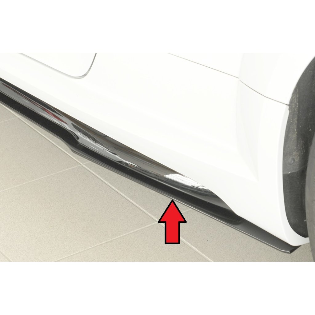 Rieger spoiler pod boční práh mont. strana levá pro Audi TT RS 8J, 8J1-FV, 8S kupé, roadster po faceliftu, r.v. 09/18-, plast ABS bez povrchové úpravy