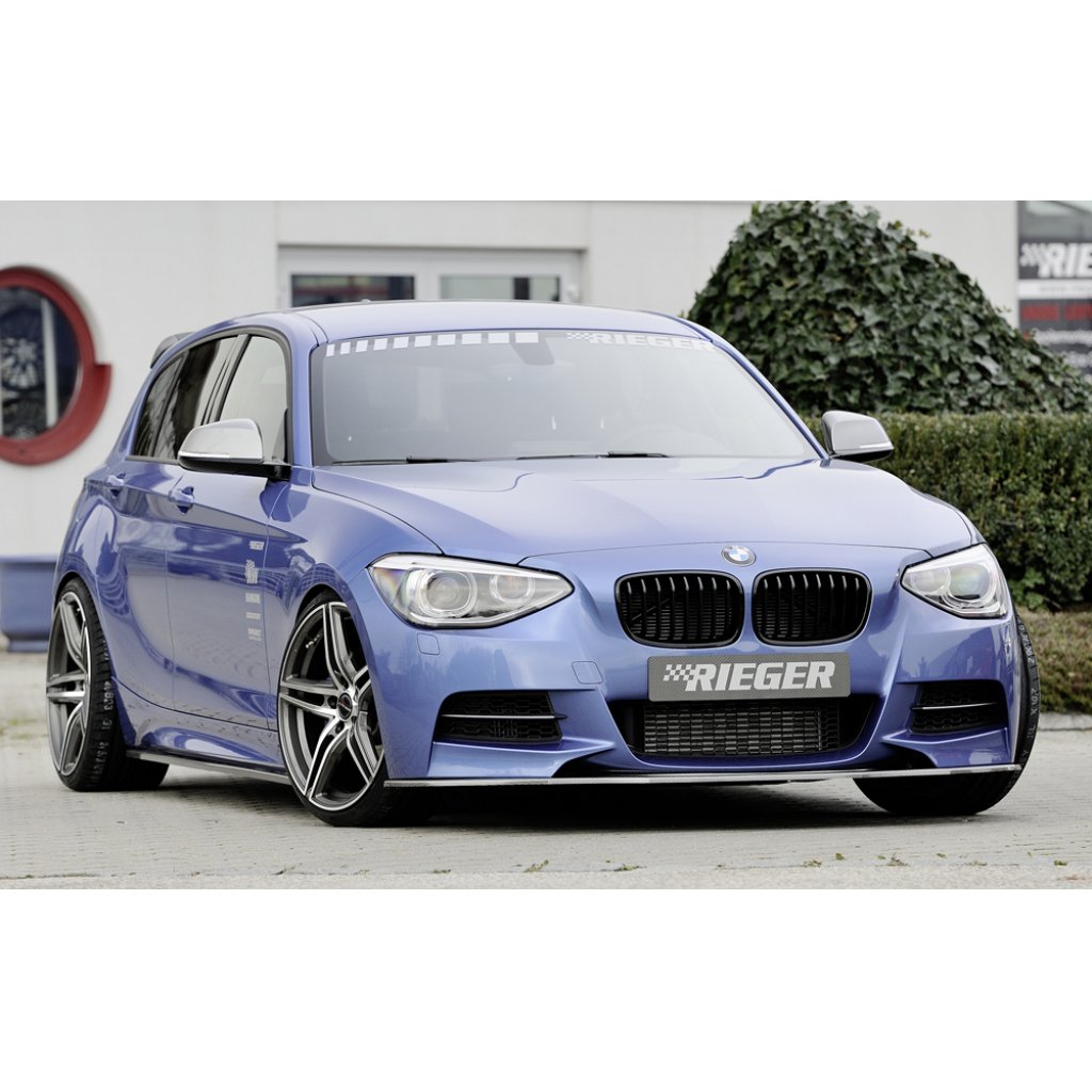 Rieger spoiler pod boční práh mont. strana levá pro BMW řada 1 F20 sedan / 4-dvéř. vč. faceliftu, r.v. 05/2015-, 09/11-03/2015, plast ABS s povrchovou úpravou Carbon-Look