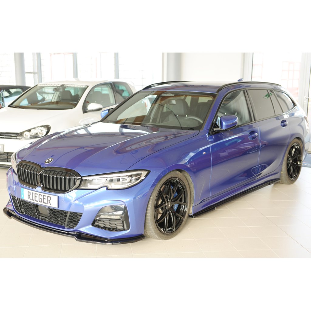 Rieger spoiler pod boční práh mont. strana levá pro BMW řada 3 G20 sedan, 03/19-, plast ABS lakovaný do černé lesklé barvy