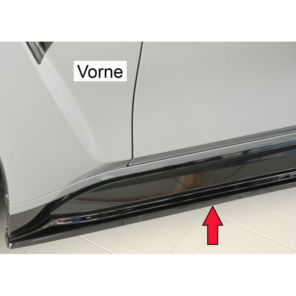 Rieger spoiler pod boční práh mont. strana levá pro BMW Řada 3 G80 M3 CS G34MKS sedan, 01/23-, plast ABS lakovaný do černé lesklé barvy
