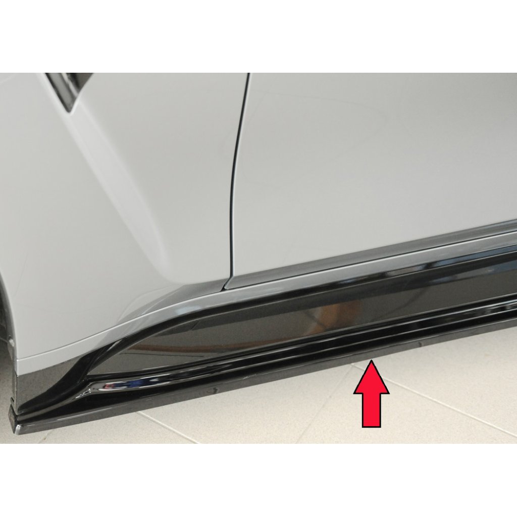 Rieger spoiler pod boční práh mont. strana levá pro BMW Řada 3 G80 M3 CS G34MKS sedan, 01/23-, plast ABS lakovaný do černé lesklé barvy