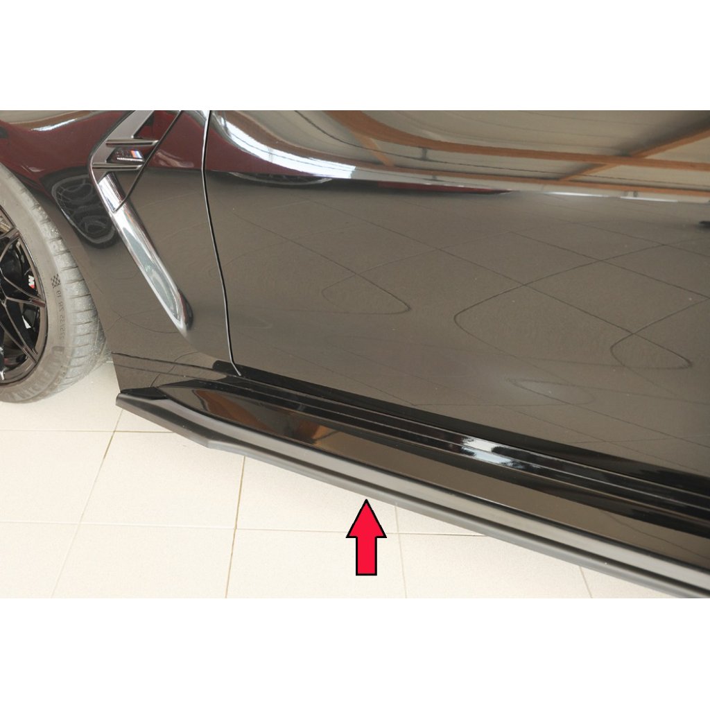 Rieger spoiler pod boční práh mont. strana levá pro BMW Řada 4 G82 M4 CSL G34MKS kupé, r.v. 07/22-, plast ABS bez povrchové úpravy