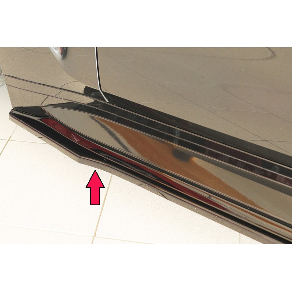 Rieger spoiler pod boční práh mont. strana levá pro BMW řada 4 G83 M4 kabriolet, 06/21-, plast ABS lakovaný do černé lesklé barvy