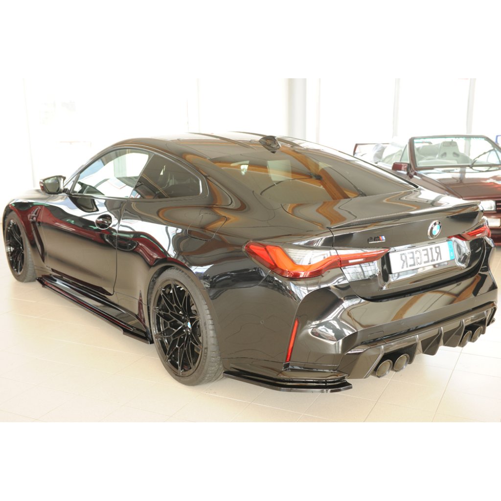 Rieger spoiler pod boční práh mont. strana levá pro BMW řada 4 G83 M4 kabriolet, 06/21-, plast ABS lakovaný do černé lesklé barvy