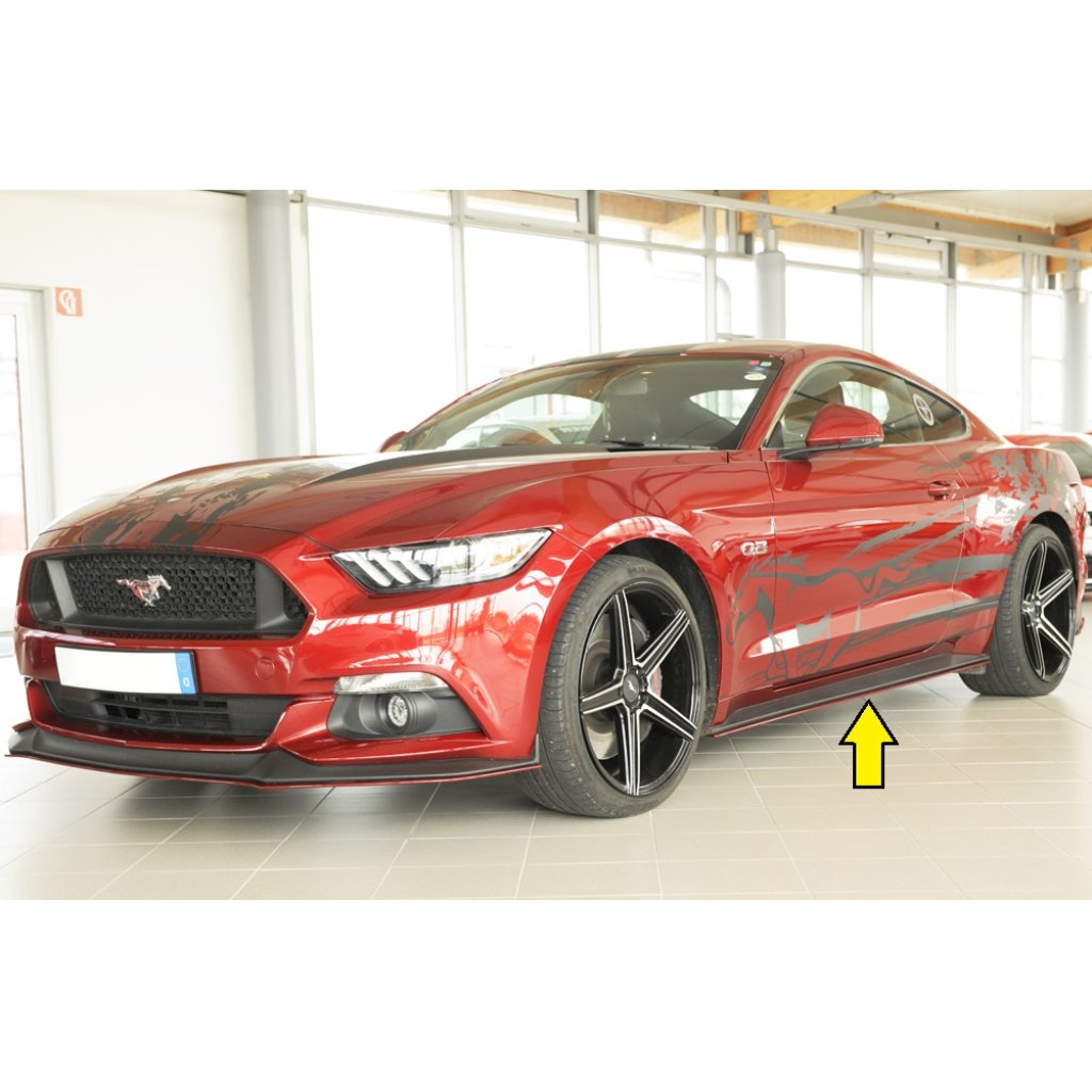 Rieger spoiler pod boční práh mont. strana levá pro Ford Mustang 6 LAE kabriolet, kupé před faceliftem, r.v. 11/14-07/17, plast ABS bez povrchové úpravy
