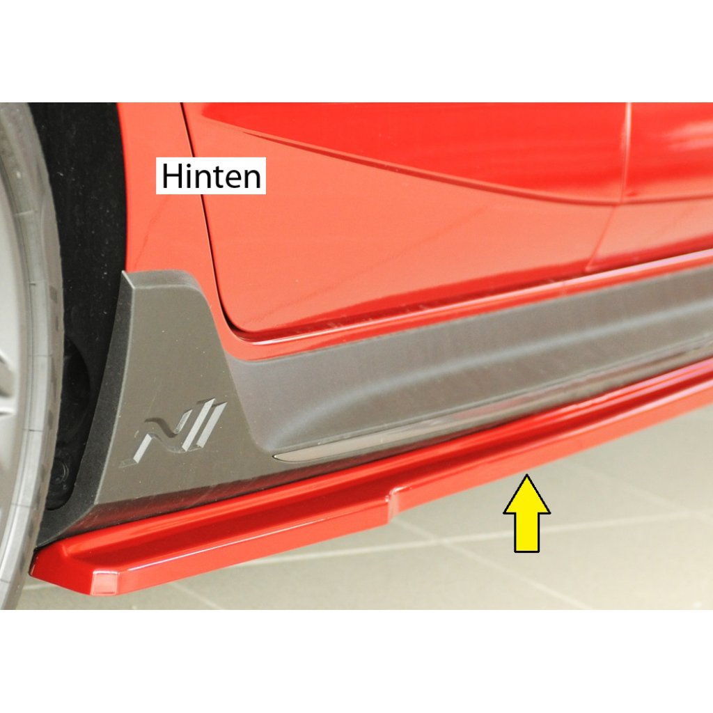 Rieger spoiler pod boční práh mont. strana levá pro Hyundai i20 N-Performance BC3 5-dvéř. (hatchback), r.v. 04/21-, plast ABS bez povrchové úpravy