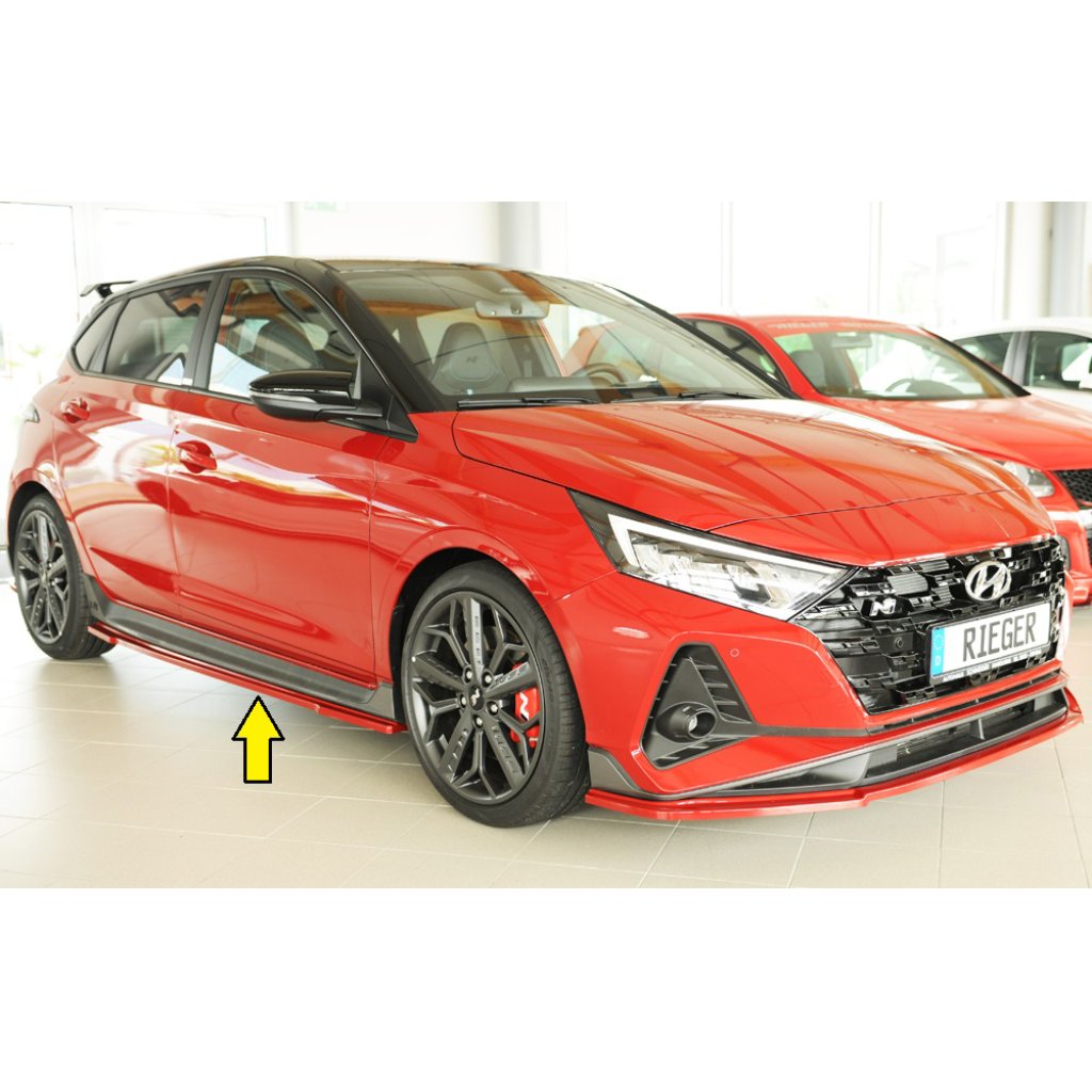 Rieger spoiler pod boční práh mont. strana levá pro Hyundai i20 N-Performance BC3 5-dvéř. (hatchback), r.v. 04/21-, plast ABS bez povrchové úpravy