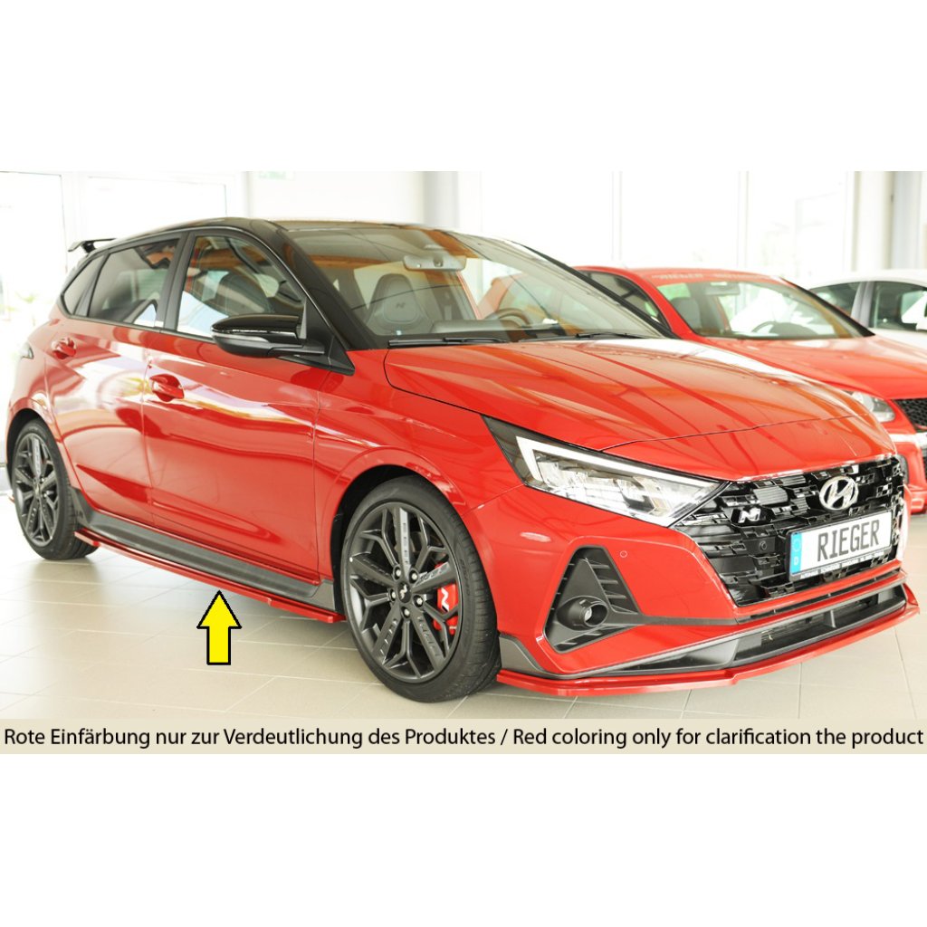 Rieger spoiler pod boční práh mont. strana levá pro Hyundai i20 N-Performance BC3 5-dvéř. (hatchback), r.v. 04/21-, plast ABS bez povrchové úpravy