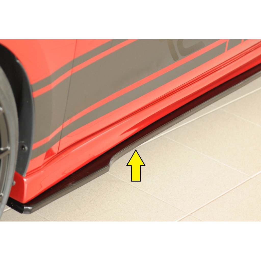 Rieger spoiler pod boční práh mont. strana levá pro Seat Leon KL 5-dvéř., 04/20-, plast ABS lakovaný do černé lesklé barvy