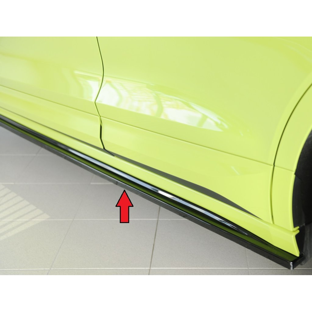 Rieger spoiler pod boční práh mont. strana levá pro Škoda Enyaq iV RS SUV (5AZ), 07/21-, plast ABS lakovaný do černé lesklé barvy