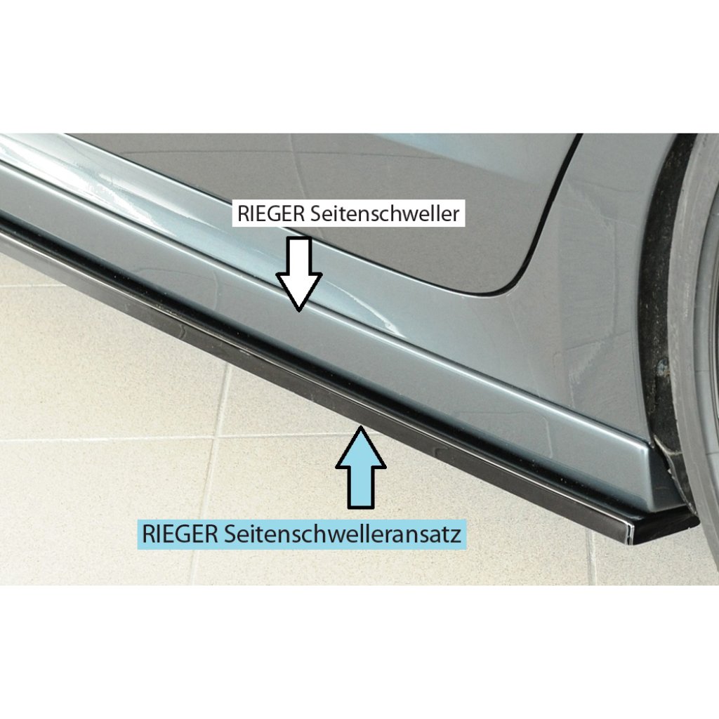 Rieger spoiler pod boční práh mont. strana levá pro Škoda Octavia NX combi, 11/19-, plast ABS lakovaný do černé lesklé barvy
