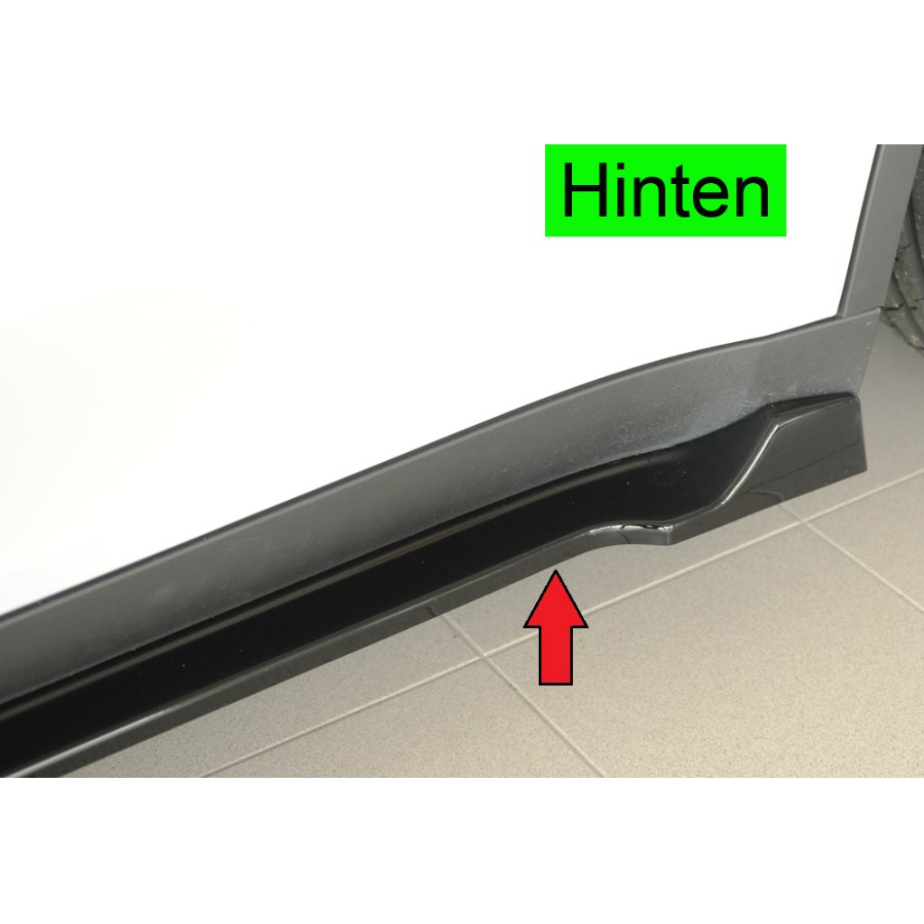 Rieger spoiler pod boční práh mont. strana levá pro Tesla Model Y 003, 03/20-, plast ABS lakovaný do černé lesklé barvy