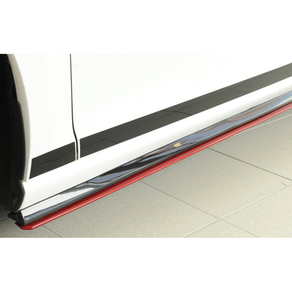 Rieger spoiler pod boční práh mont. strana levá pro Volkswagen Golf 7 GTI Clubsport, R, R-Line 3-dvéř., 5-dvéř. po faceliftu, r.v. 02/16-, 02/17-, plast ABS bez povrchové úpravy