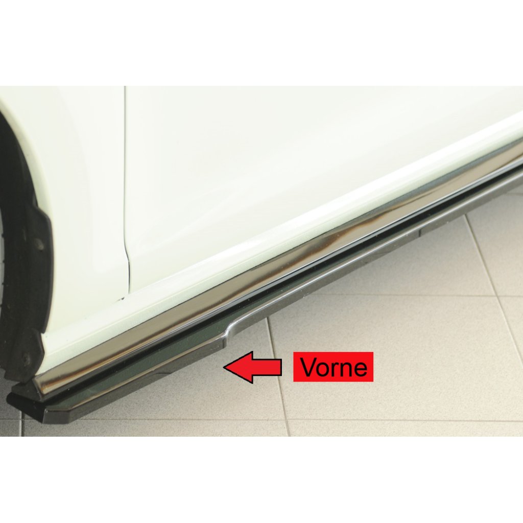 Rieger spoiler pod boční práh mont. strana levá pro Volkswagen Golf 7 R-Line 3-dvéř., 02/17-, plast ABS lakovaný do černé lesklé barvy