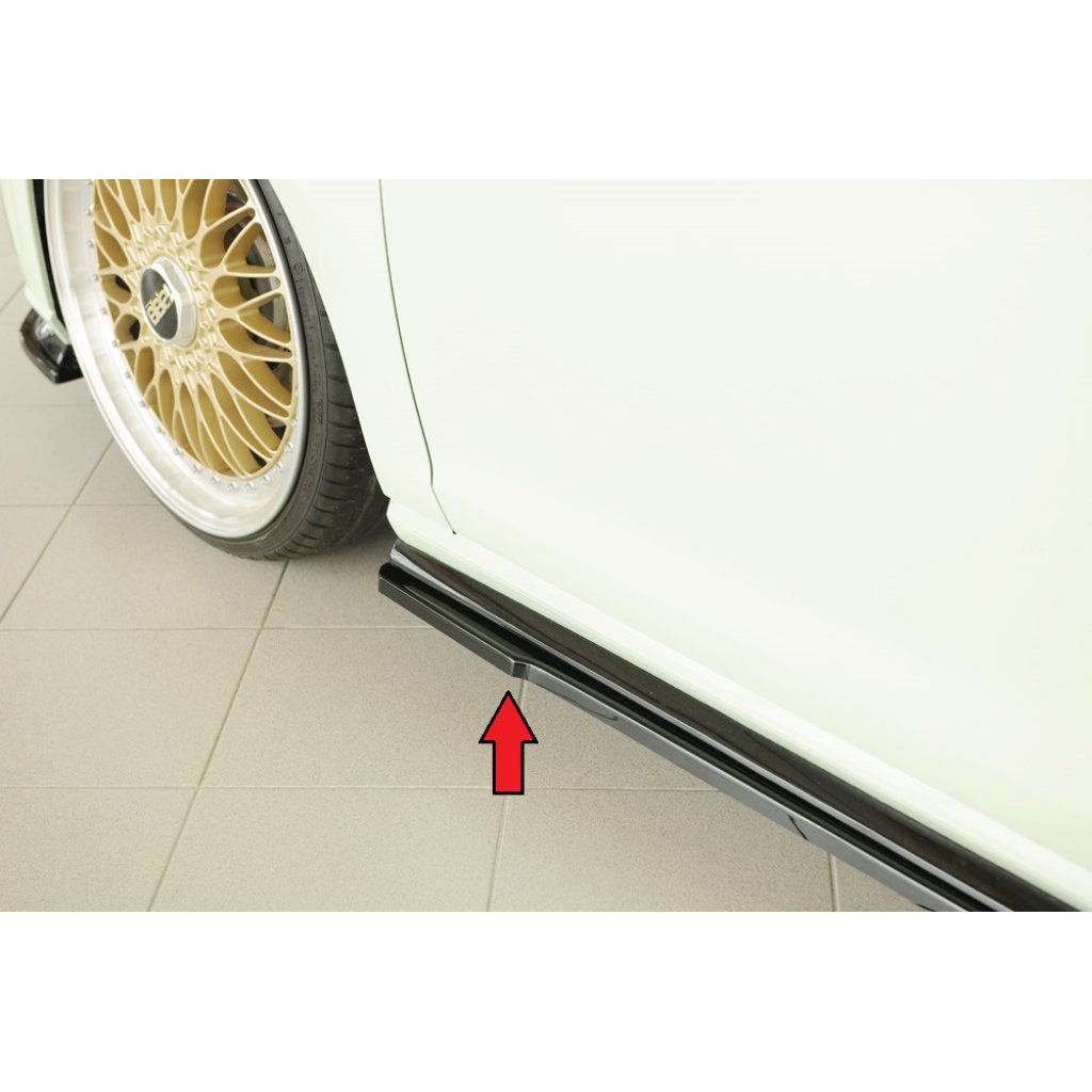 Rieger spoiler pod boční práh mont. strana levá pro Volkswagen Golf 7 R-Line 3-dvéř., 02/17-, plast ABS lakovaný do černé lesklé barvy