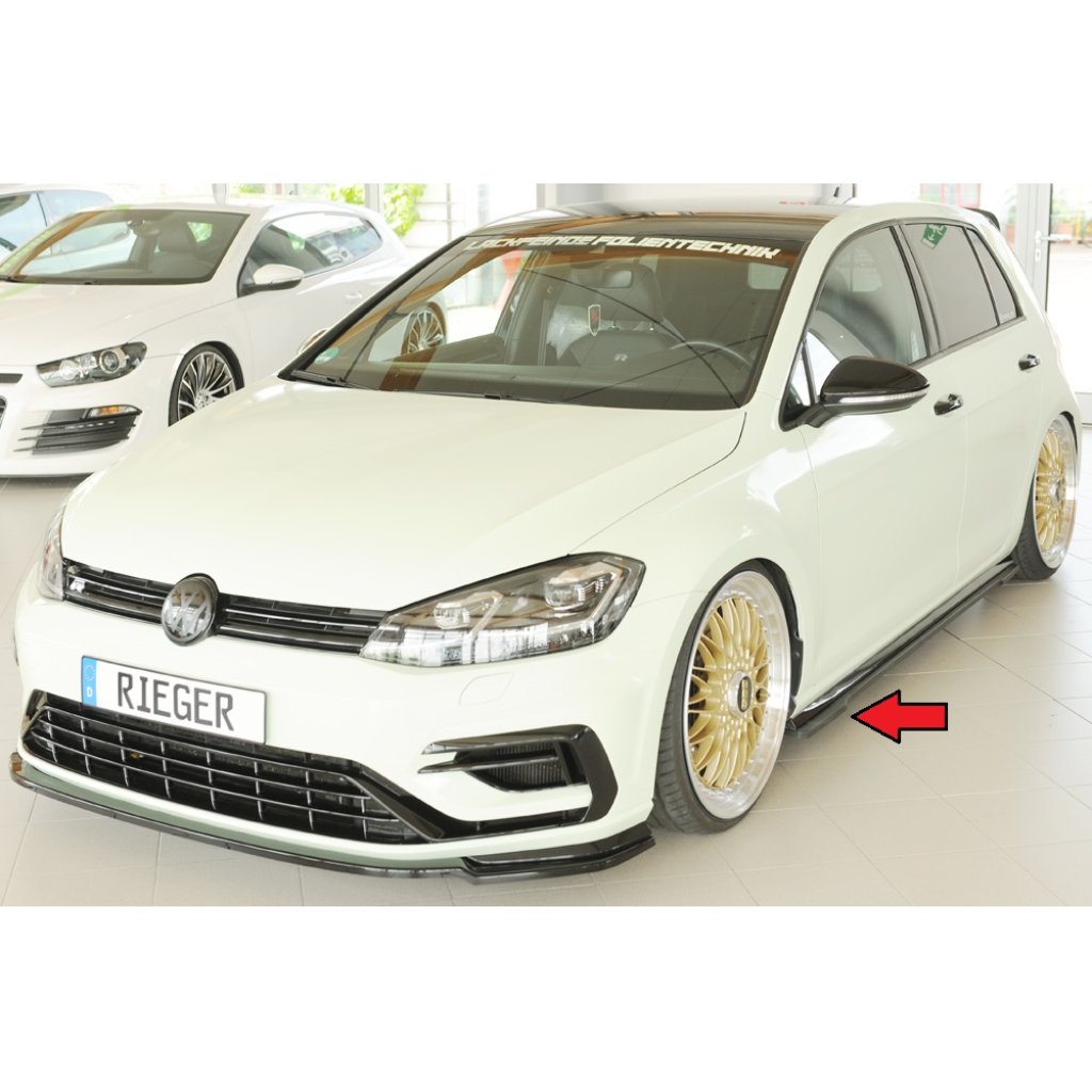 Rieger spoiler pod boční práh mont. strana levá pro Volkswagen Golf 7 R-Line 3-dvéř., r.v. 02/17-, plast ABS bez povrchové úpravy