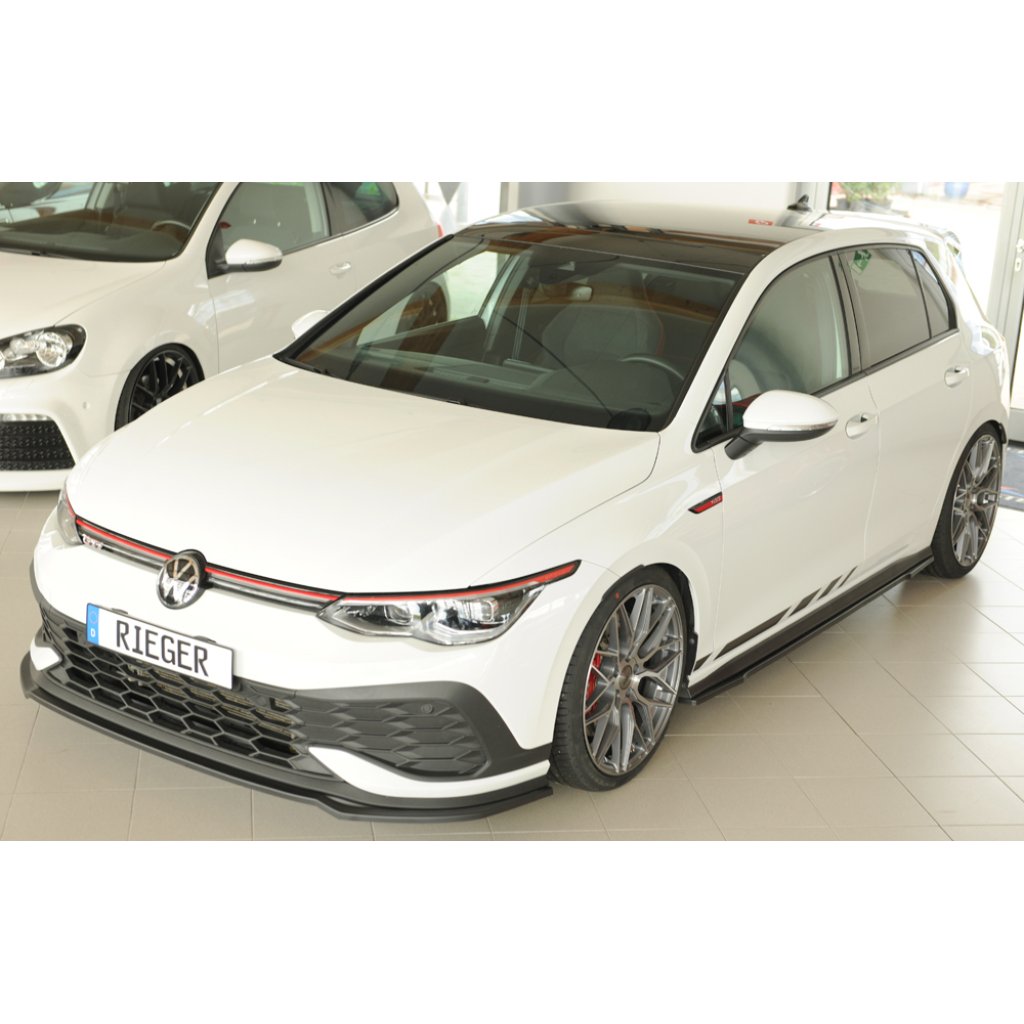 Rieger spoiler pod boční práh mont. strana levá pro Volkswagen Golf 8 GTI Clubsport 5-dvéř., r.v. 10/20-, plast ABS bez povrchové úpravy