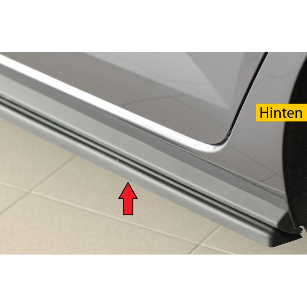 Rieger spoiler pod boční práh mont. strana levá pro Volkswagen Polo AW 5-dvéř., r.v. 06/21-, plast ABS bez povrchové úpravy