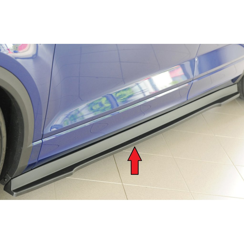 Rieger spoiler pod boční práh mont. strana levá pro Volkswagen T-roc R A1 5-dvéř., r.v. 01/22-, plast ABS bez povrchové úpravy