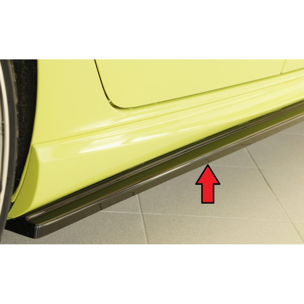 Rieger spoiler pod boční práh mont. strana pravá pro Audi A3 S3 8V 5-dvéř. (sportback 8VA) vč. faceliftu, 05/13-08/16, 09/16-, plast ABS lakovaný do černé lesklé barvy