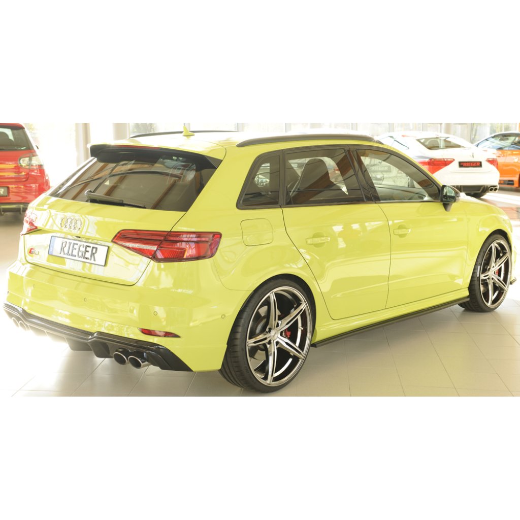 Rieger spoiler pod boční práh mont. strana pravá pro Audi A3 S3 8V 5-dvéř. (sportback 8VA) vč. faceliftu, r.v. 05/13-08/16, 09/16-, plast ABS bez povrchové úpravy