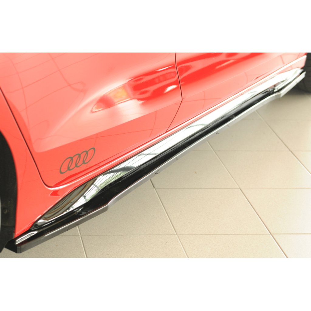 Rieger spoiler pod boční práh mont. strana pravá pro Audi A3 S3 GY 5-dvéř. (sedan), 07/20-, plast ABS lakovaný do černé lesklé barvy
