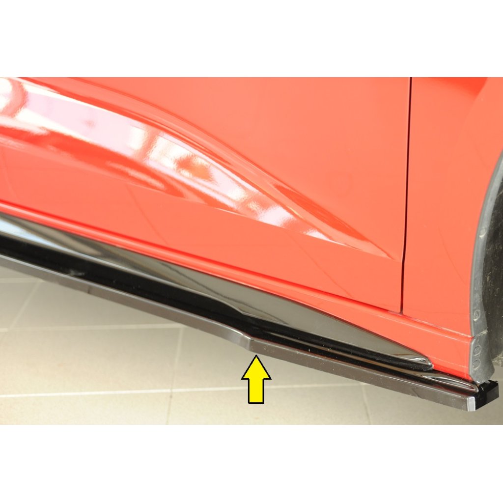 Rieger spoiler pod boční práh mont. strana pravá pro Audi A3 S3 GY 5-dvéř. (sedan), 07/20-, plast ABS lakovaný do černé lesklé barvy