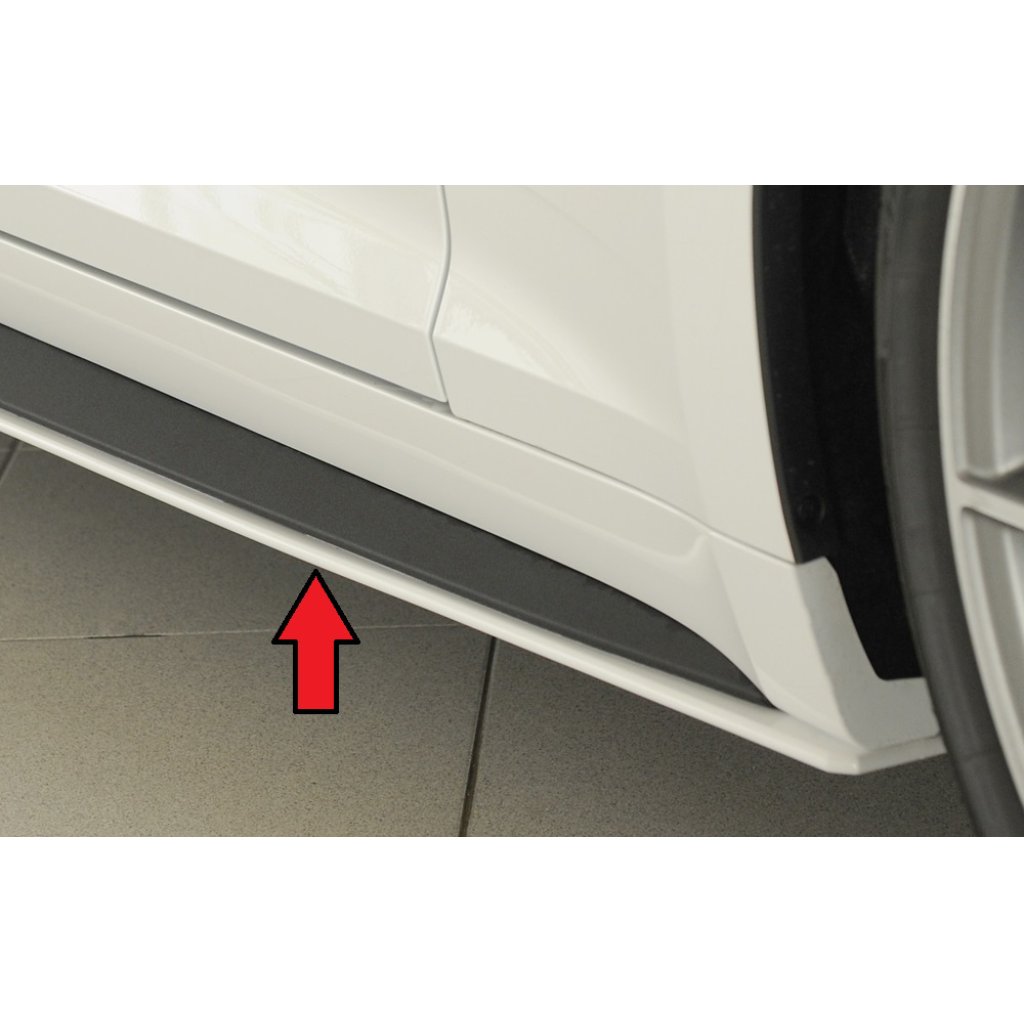 Rieger spoiler pod boční práh mont. strana pravá pro Audi A5 S5 B9, F5 kabriolet, kupé před faceliftem, r.v. 11/16-12/19, plast ABS bez povrchové úpravy