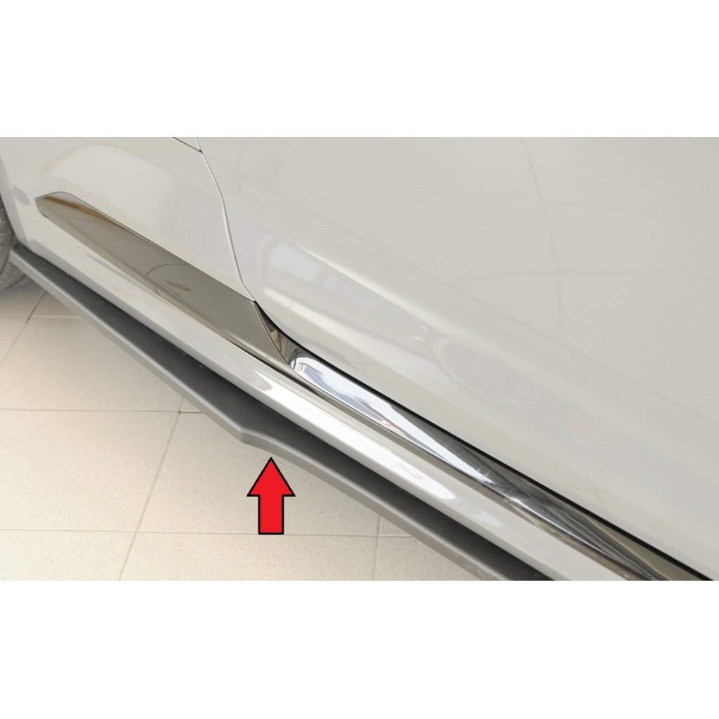 Rieger spoiler pod boční práh mont. strana pravá pro Audi RS5 B9, F5 kupé, r.v. 03/17-02/20, plast ABS bez povrchové úpravy