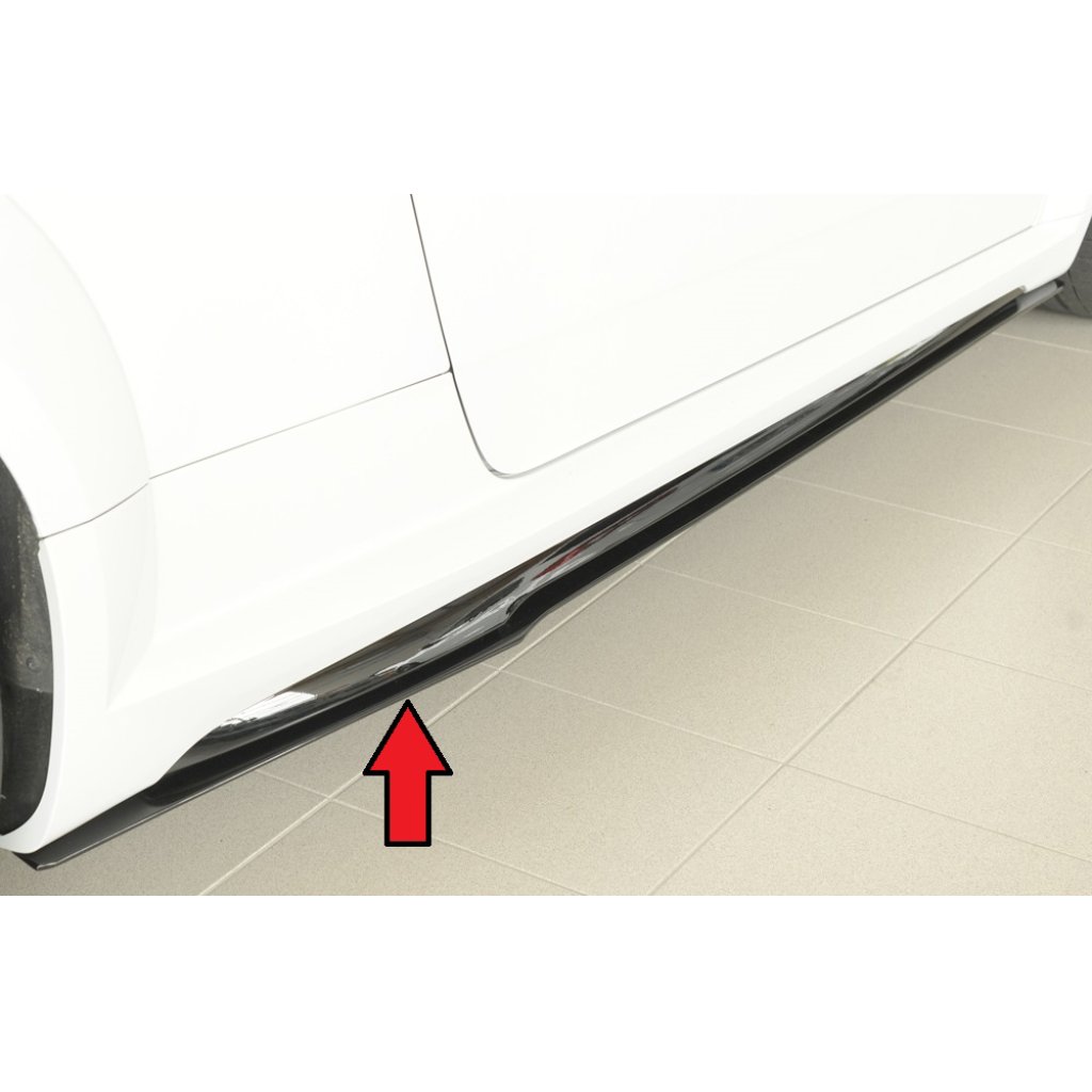Rieger spoiler pod boční práh mont. strana pravá pro Audi TT RS 8J, 8J1-FV, 8S kupé, roadster po faceliftu, r.v. 09/18-, plast ABS bez povrchové úpravy