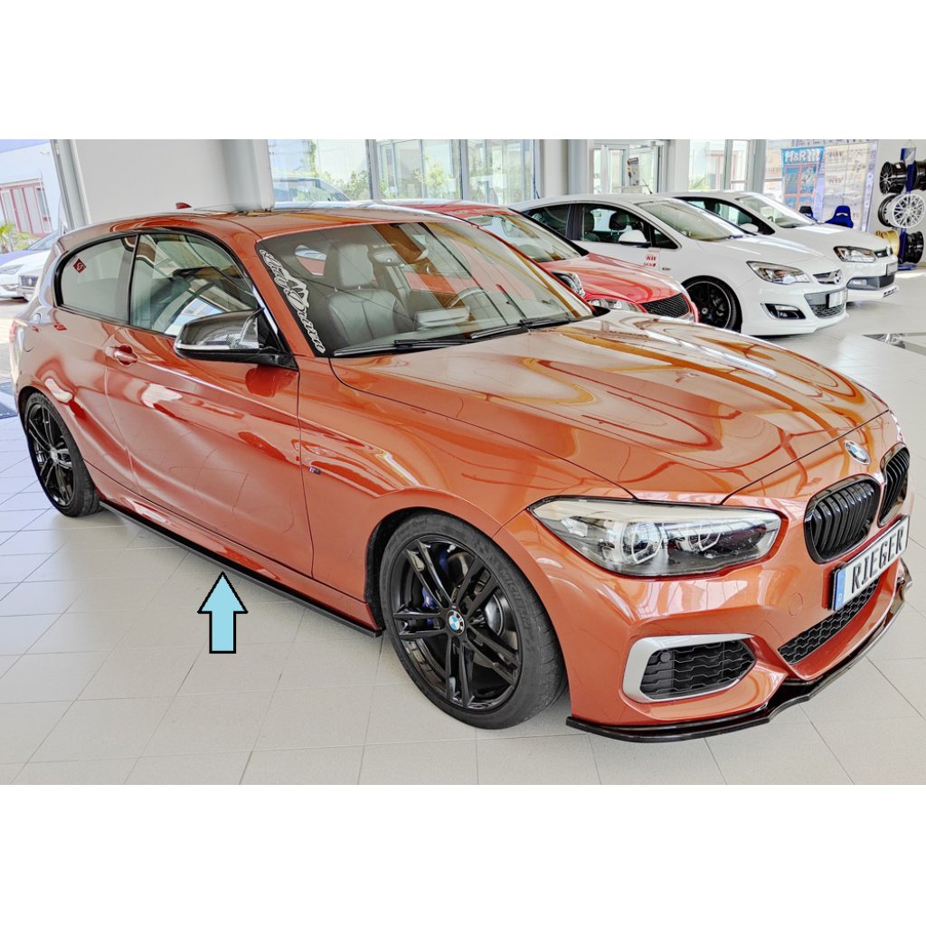 Rieger spoiler pod boční práh mont. strana pravá pro BMW řada 1 F21 sedan / 2-dvéř., 09/12-03/2015, plast ABS lakovaný do černé lesklé barvy